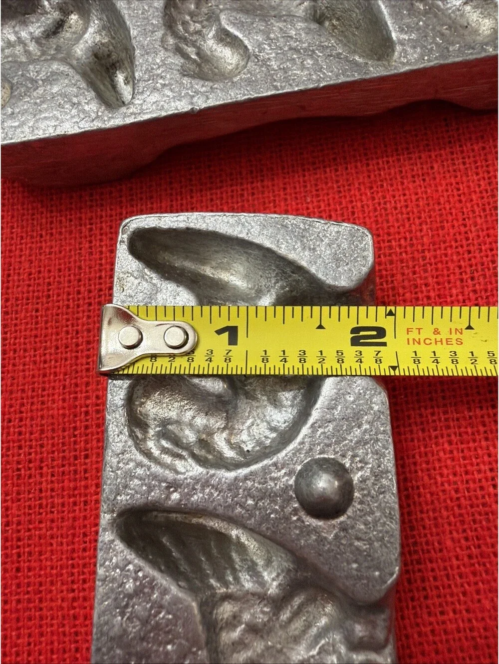 Antique Pewter Candy Mold 3 Turkey Figures Thanksgiving Chocolate Candy 3D Rare